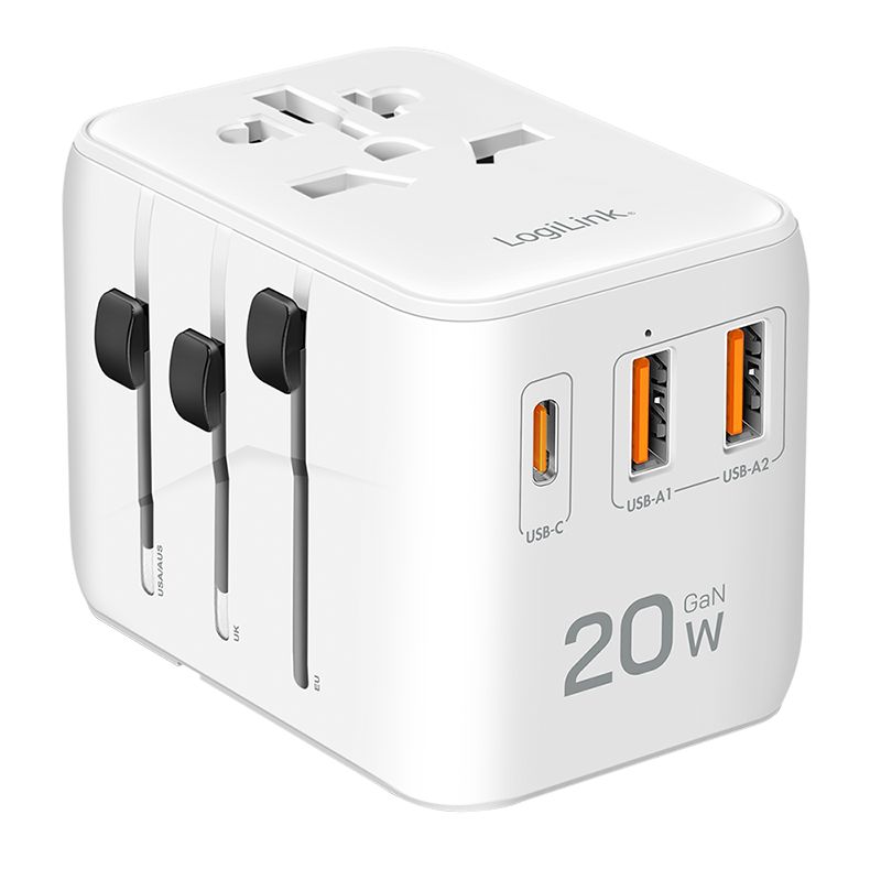 Logilink PA0356 Universal travelling power supply White