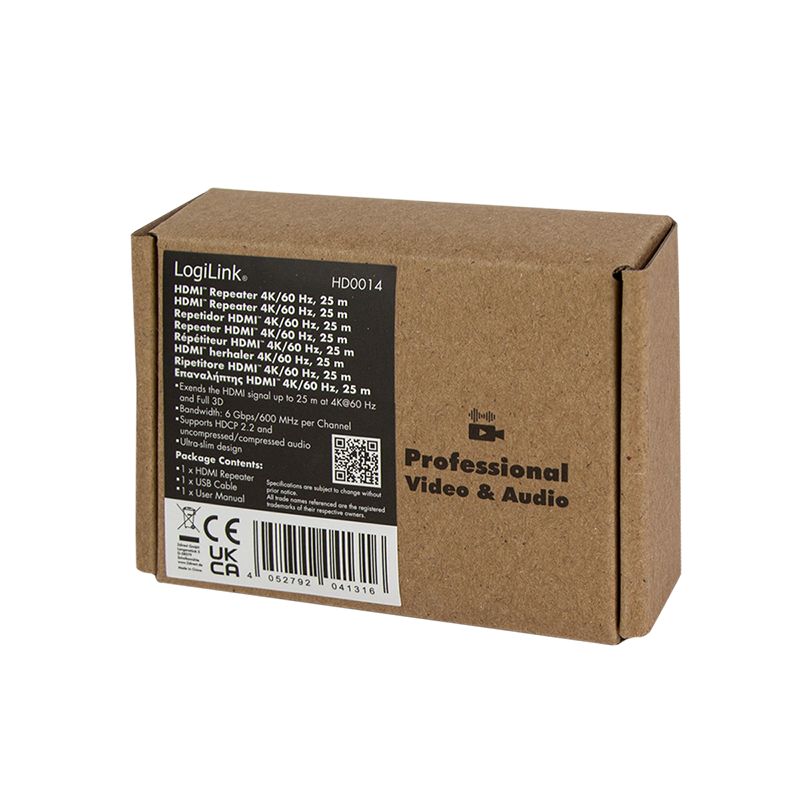 Logilink HD0014 HDMI Extender 25m 4K/60 Hz HDCP 2.2