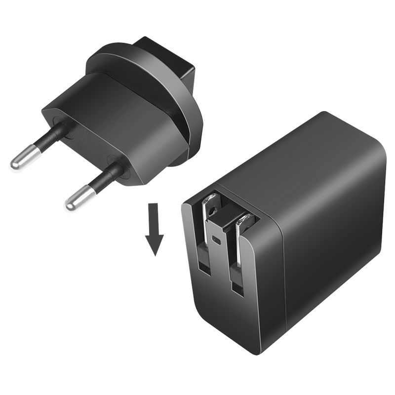 Logilink USB socket travel adapter for QC 3 18W Black