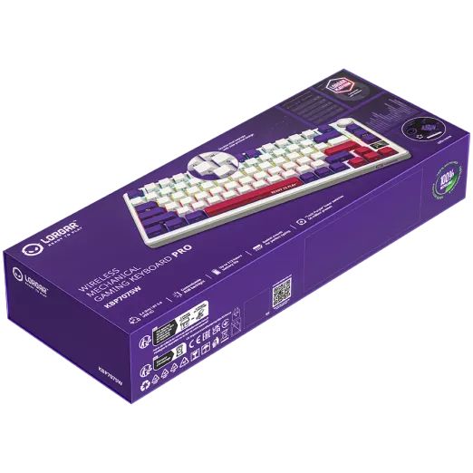LORGAR KBP7075W Gaming Wireless Bluetooth Mechanical Keyboard White US