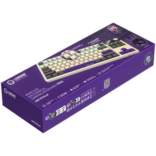 LORGAR KBP70TKLW Wireless Bluetooth Mechanical Gaming Keyboard Beige US