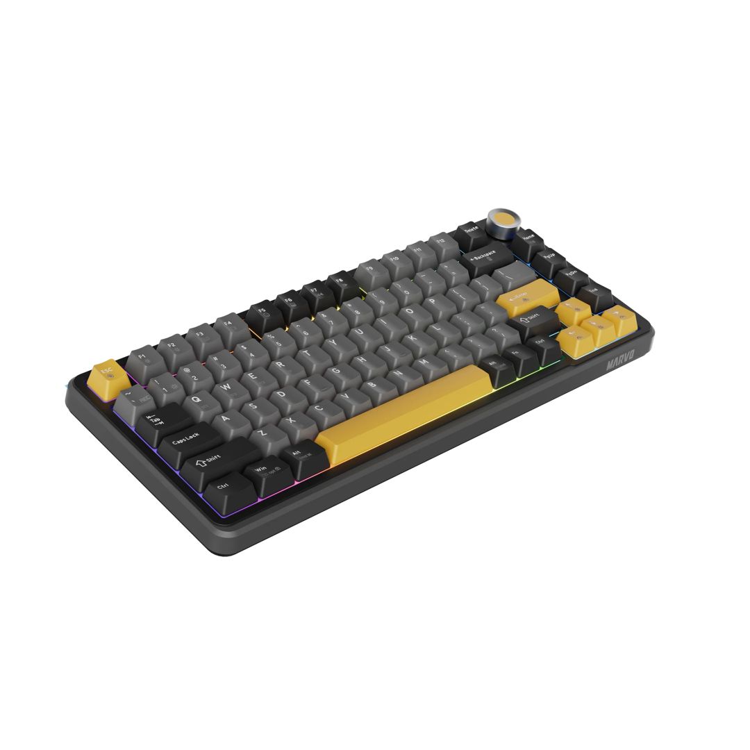 Marvo TITAN 75 Gaming Wireless Keyboard Black/Yellow HU