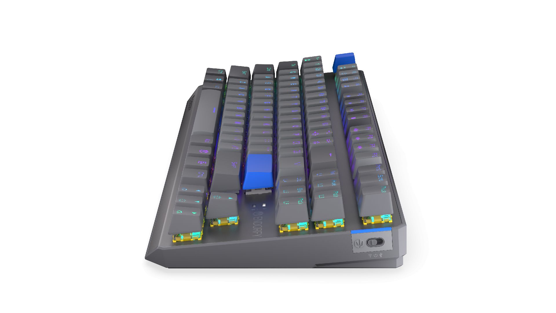 Endorfy Thock V2 TKL Wireless Bluetooth Yellow Switch Mechanical Keyboard Grey US