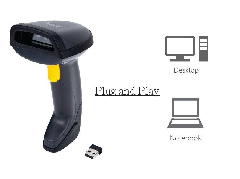EQuip Wireless 2D Barcode Scanner with Stand Vonalkódolvasó Black