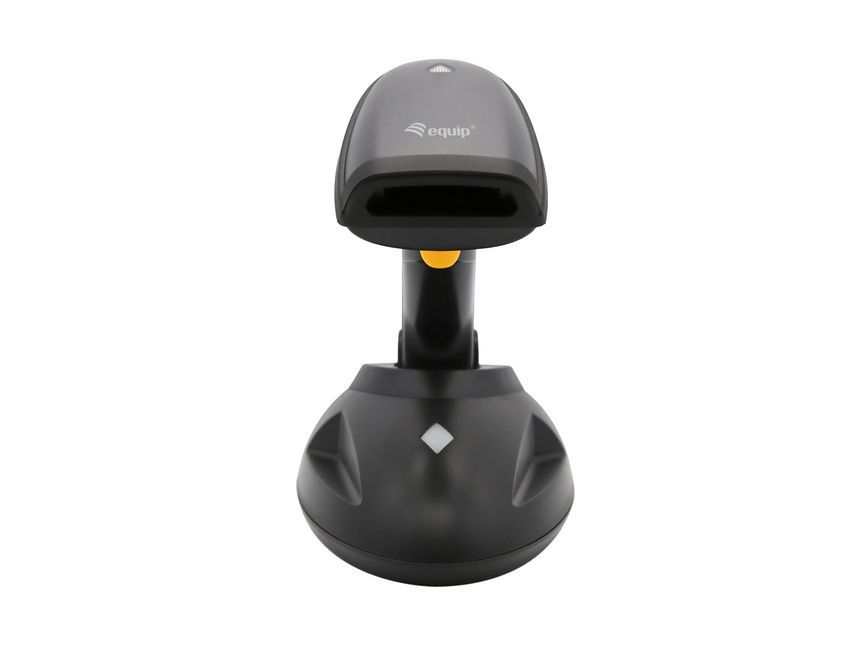 EQuip Wireless 2D Barcode Scanner Long Distance with Stand Vonalkódolvasó Black