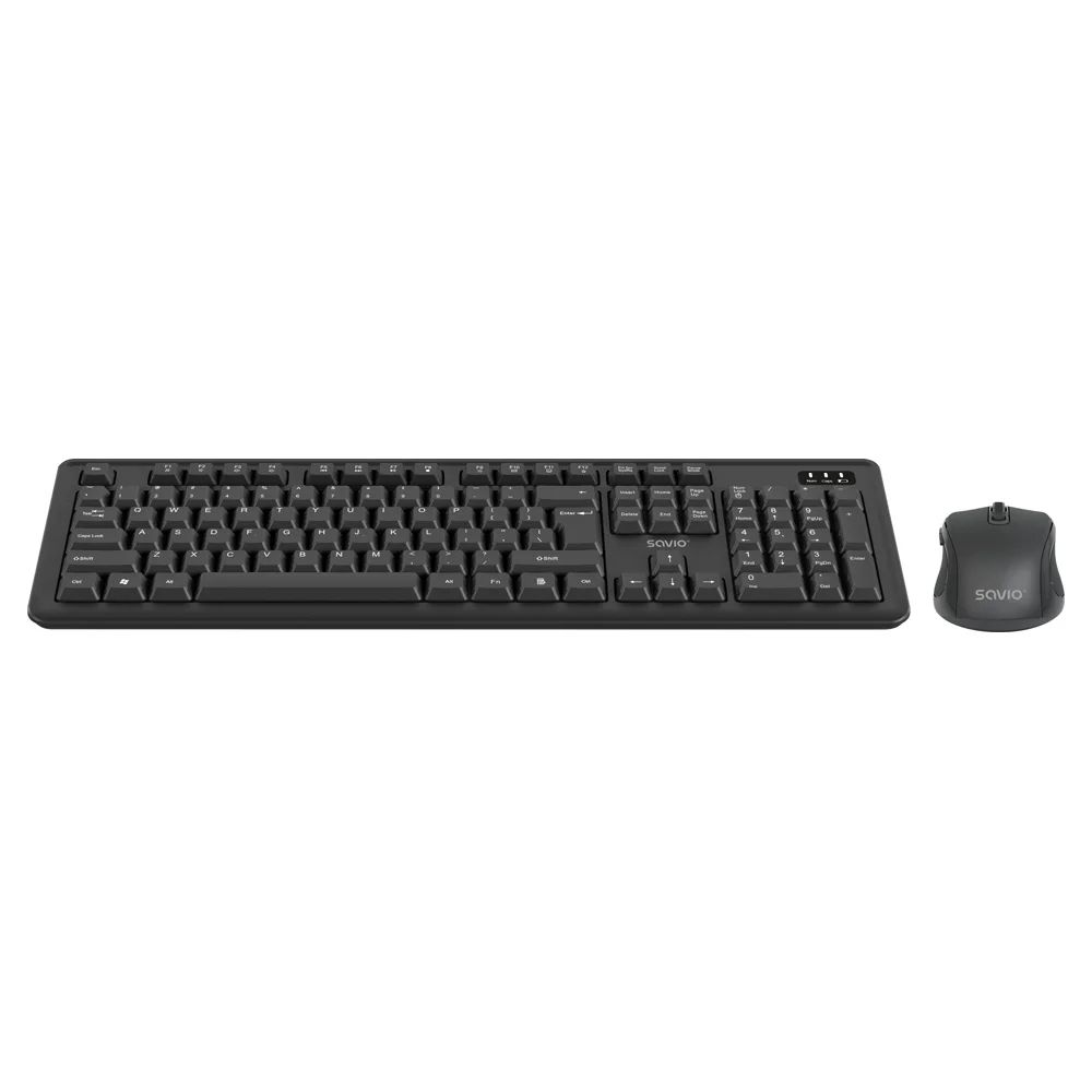 Savio KB-03 Wireless keyboard and mouse set Black US