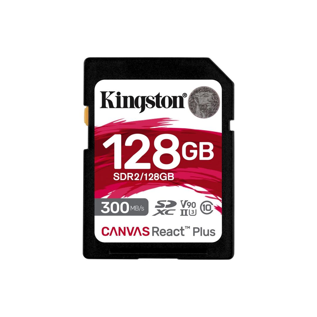 Kingston 128GB SDXC Class10 UHS-II U3 V90 Canvas React Plus 