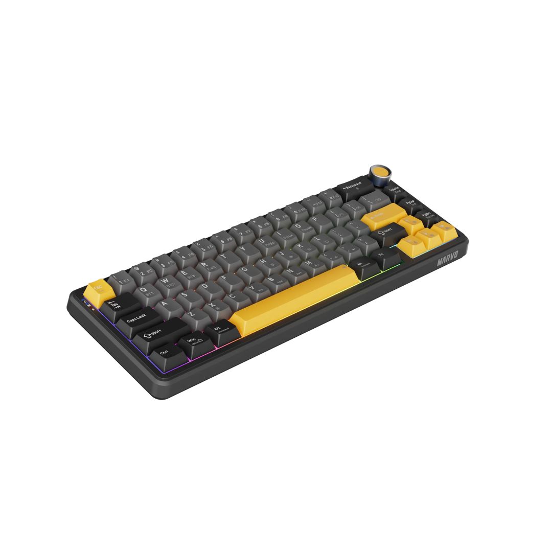 Marvo TITAN 65 Gaming Wireless Keyboard Black/Yellow US