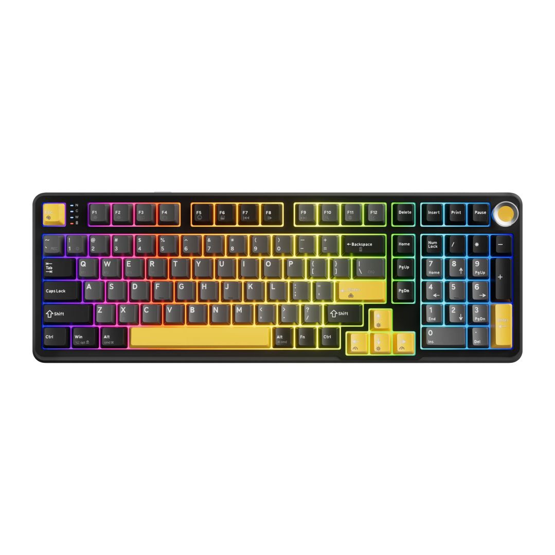 Marvo TITAN 98 Gaming Wireless Keyboard Black/Yellow US