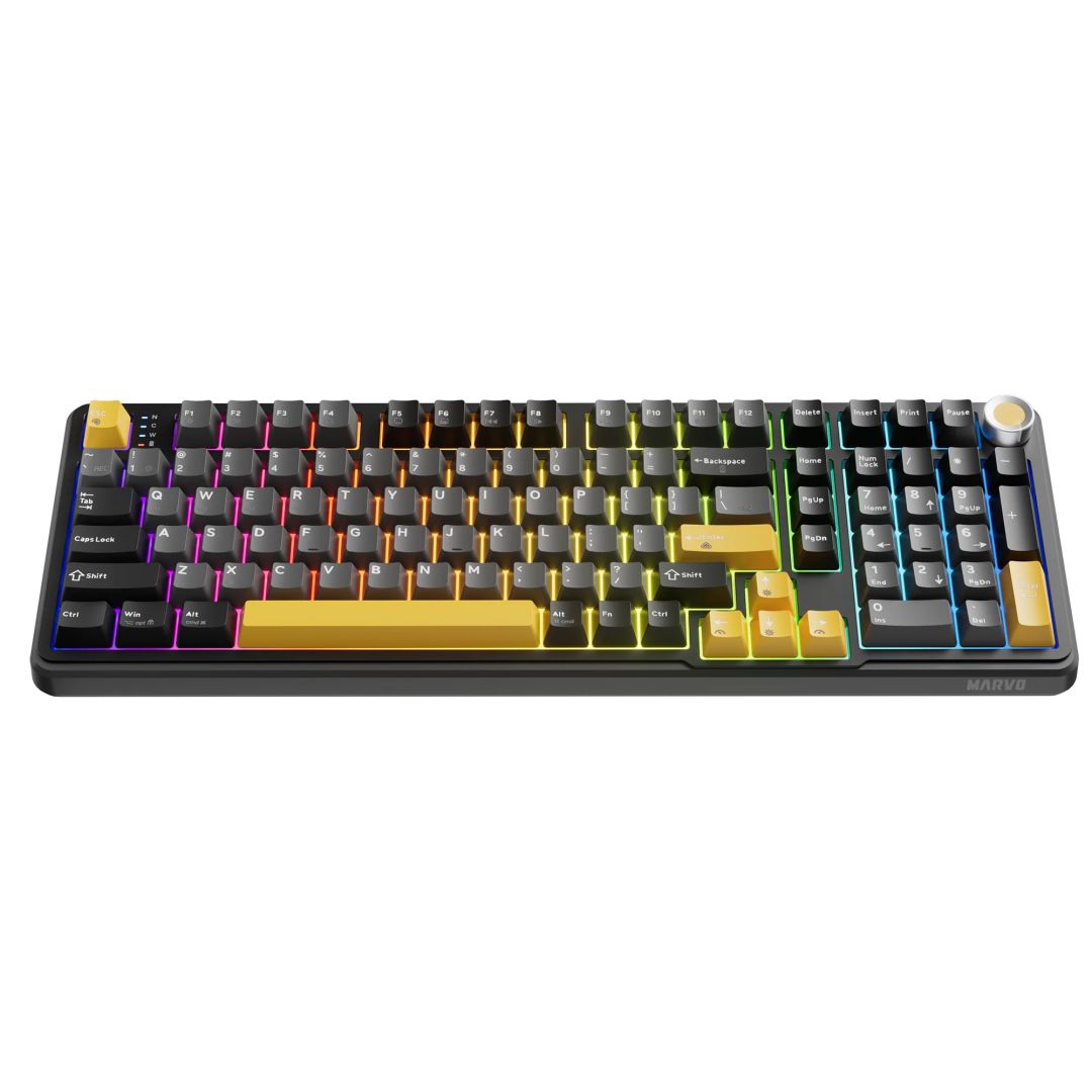 Marvo TITAN 98 Gaming Wireless Keyboard Black/Yellow US