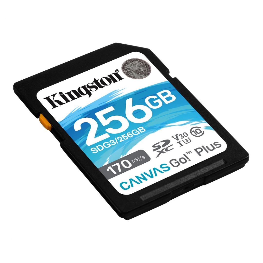 Kingston 256GB SDXC Canvas Go! Plus Class 10 170R C10 UHS-I U3 V30