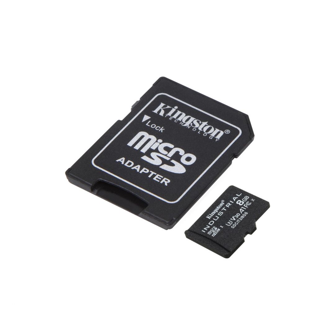 Kingston 32GB microSDHC Class 10 CL10 U3 V30 A1 Industrial + adapterrel