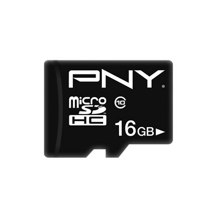PNY 16GB microSDHC Performance Plus Class 10 + adapterrel