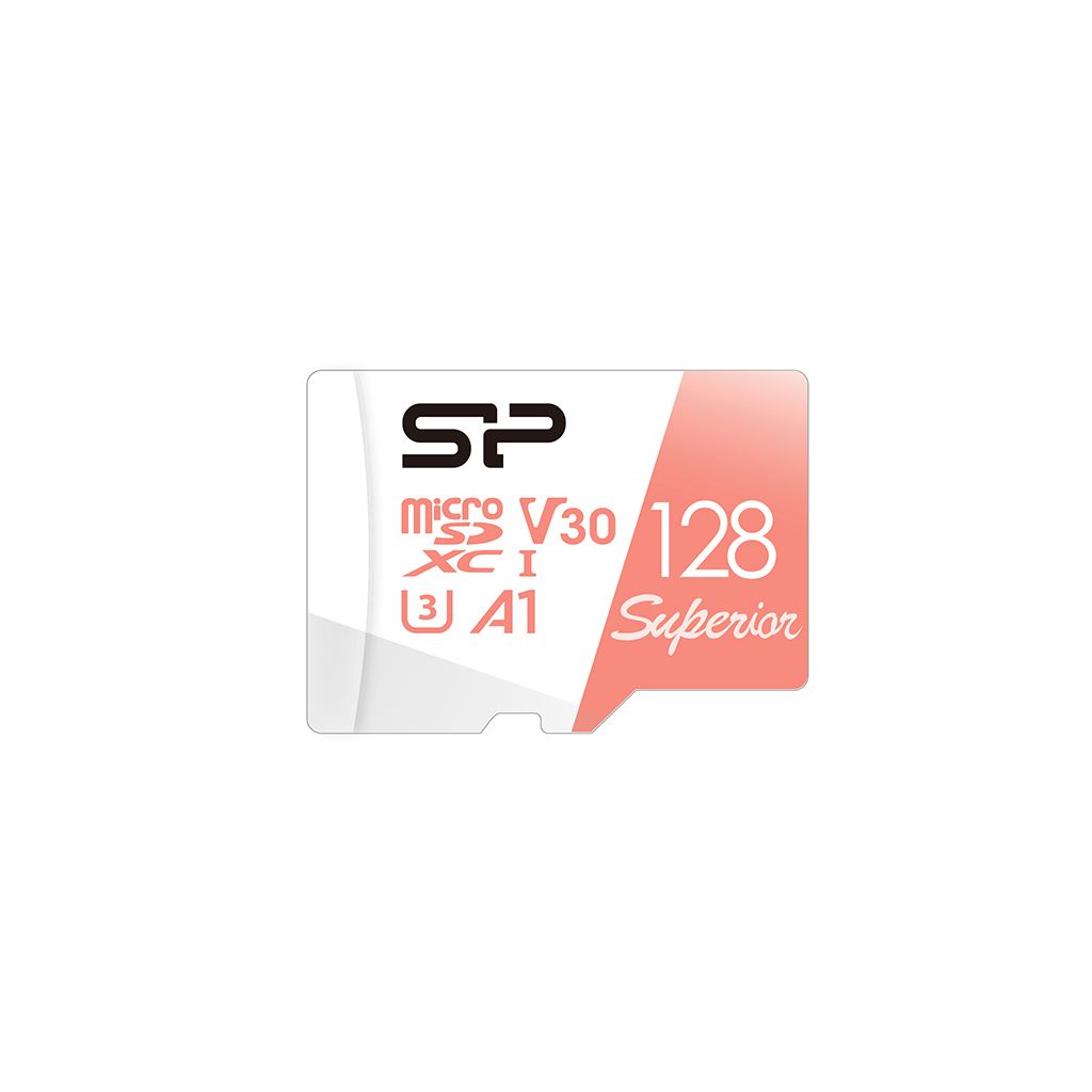 Silicon Power 128GB microSDXC Superior Class 10 UHS-I Class 10 A1 U3 V30 + adapterrel