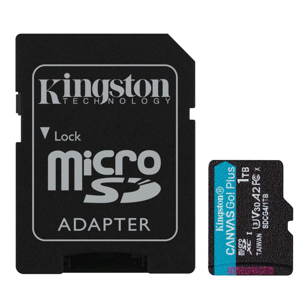 Kingston 1TB microSDXC Canvas Go Plus Gen4 Class 10 UHS-I U3 + adaper