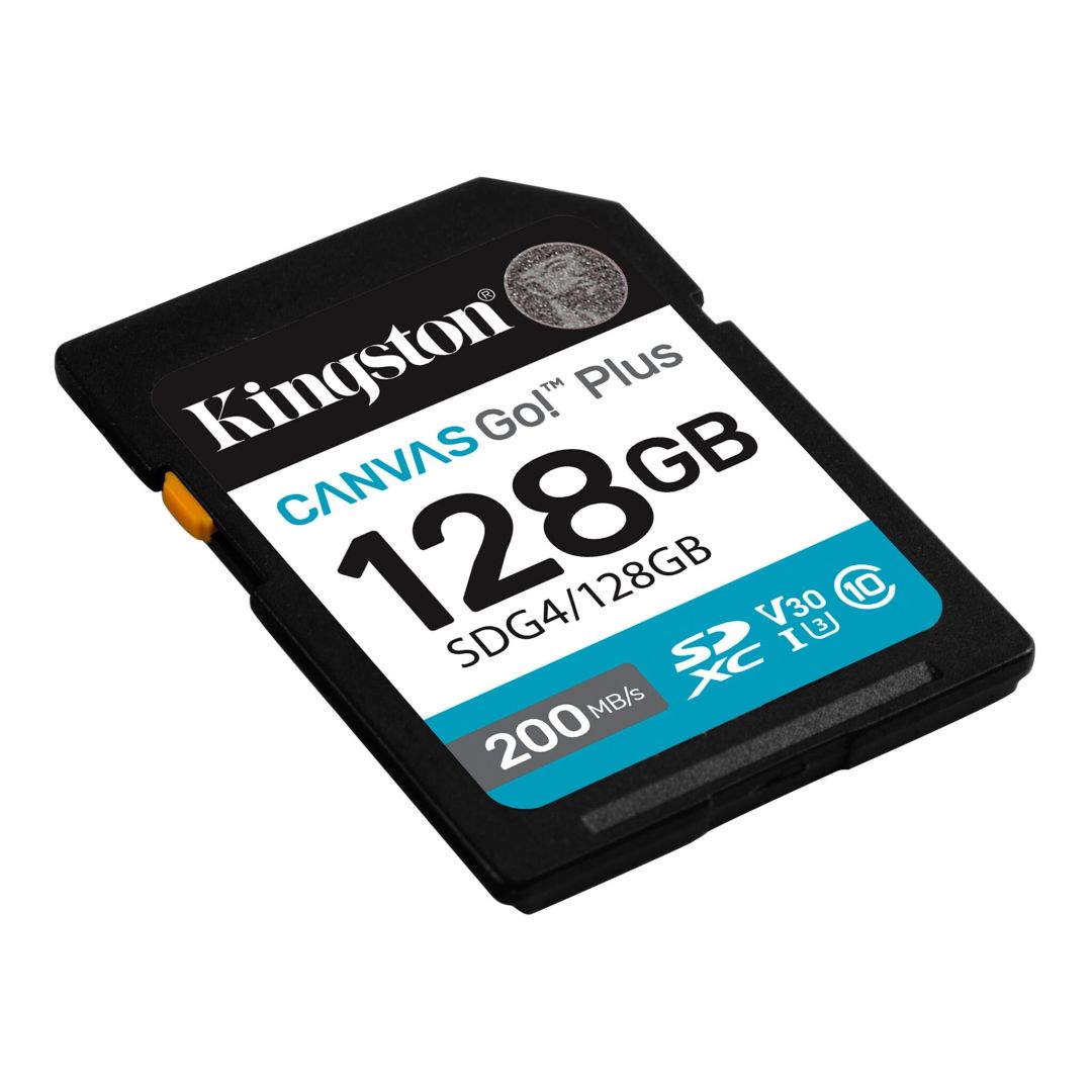 Kingston 128GB Canvas Go Plus Gen4 Class 10 UHS-I U3 V30