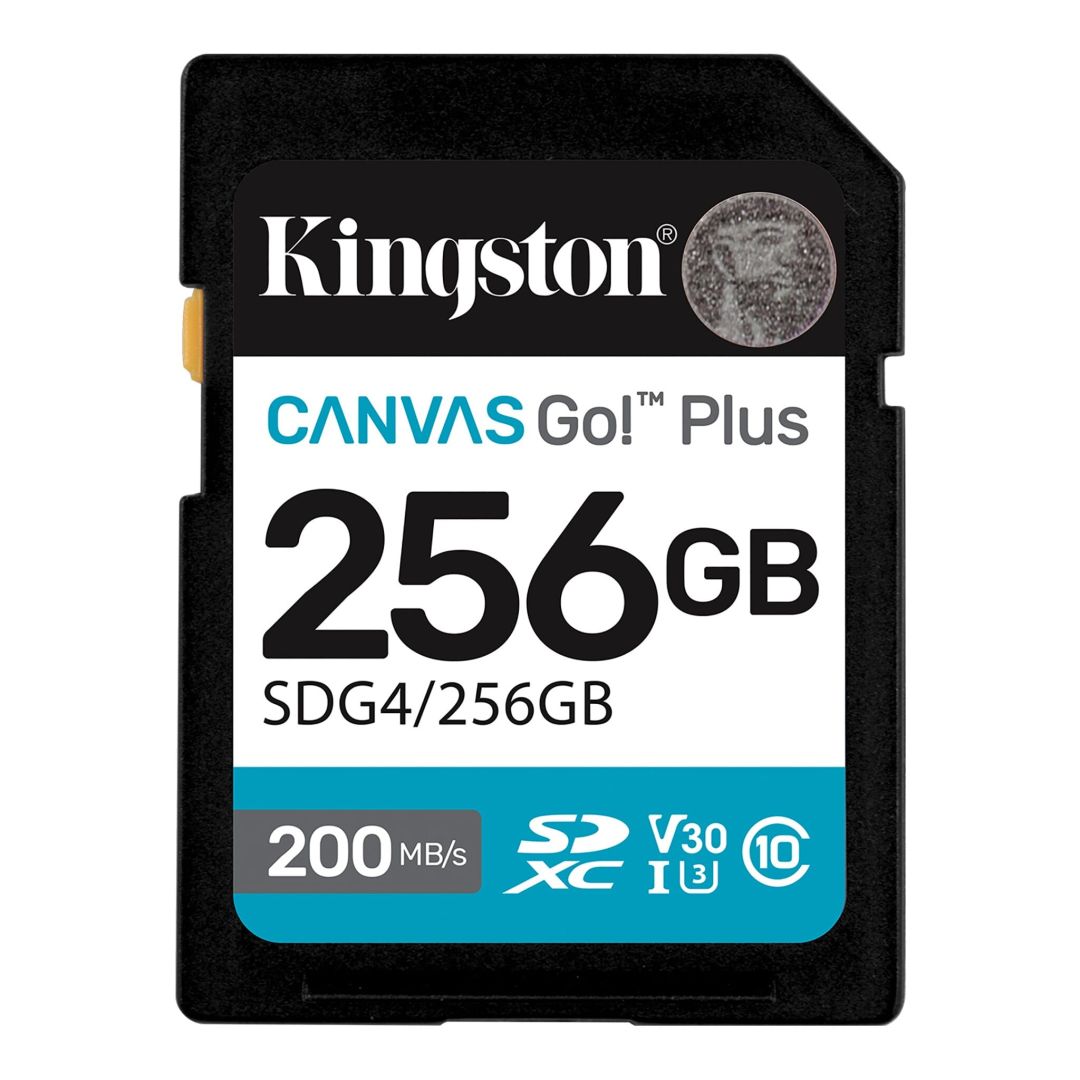 Kingston 256GB Canvas Go Plus Gen4 Class 10 UHS-I U3 V30