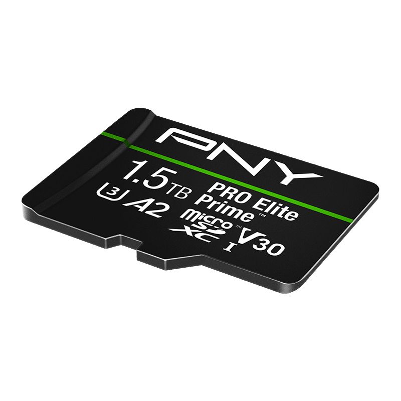 PNY 1,5TB microSDXC Pro Elite Prime Class 10 U3 V30 A2 + adapterrel