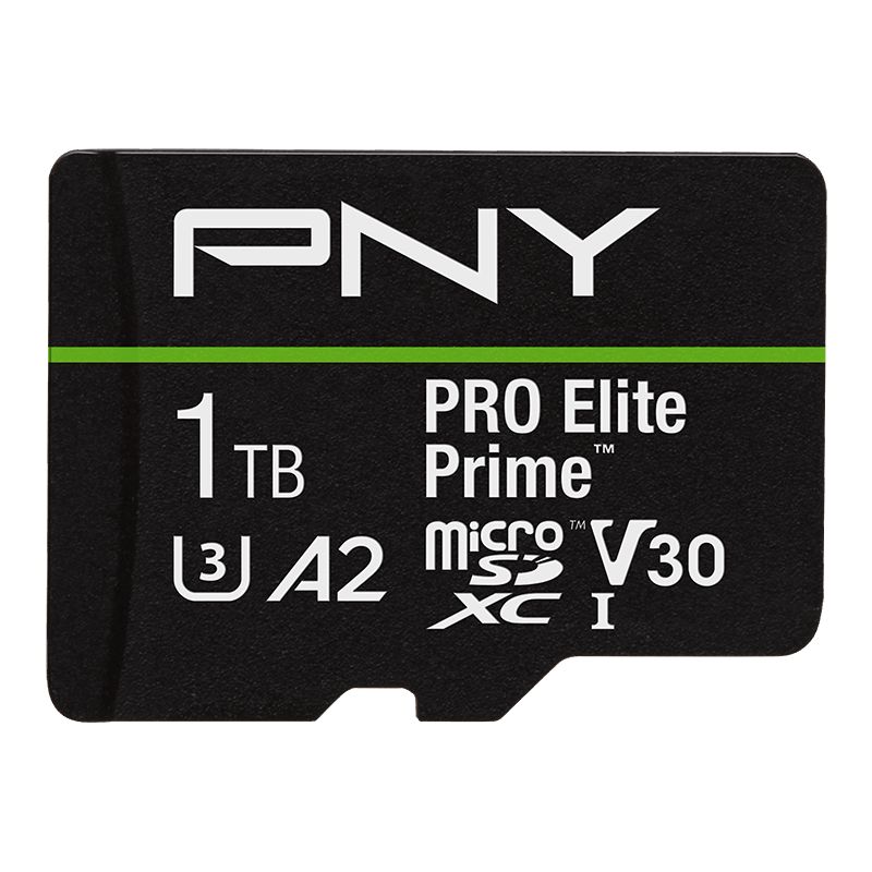 PNY 1TB microSDXC Pro Elite Prime Class 10 U3 V30 A2 + adapterrel