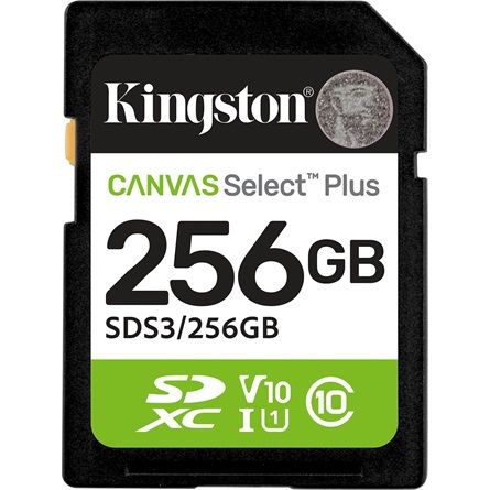 Kingston 256GB SDXC Canvas Select Plus Gen3 Class 10 UHS-I U1 V10