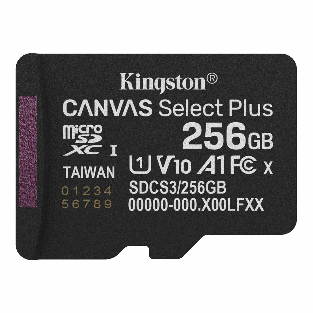 Kingston 256GB microSDXC Canvas Select Plus Gen3 Class 10 UHS-1 A1 V10 adapter nélkül