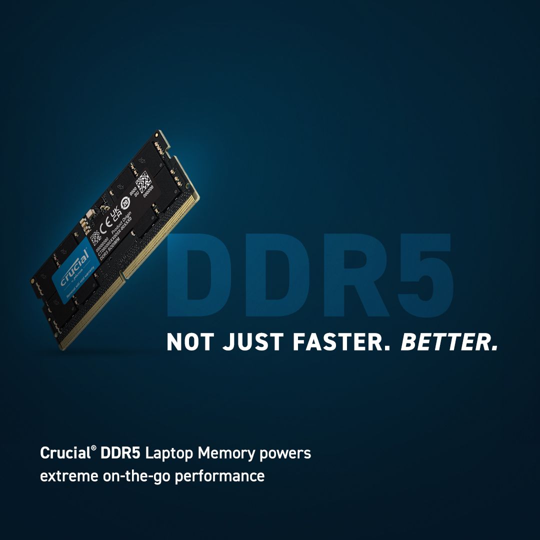 Crucial 64GB DDR5 4800MHz Kit(2x32GB) SODIMM 
