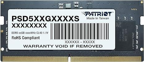 Patriot 32GB DDR5 5600MHz Kit(2x8GB) SODIMM Signature Black