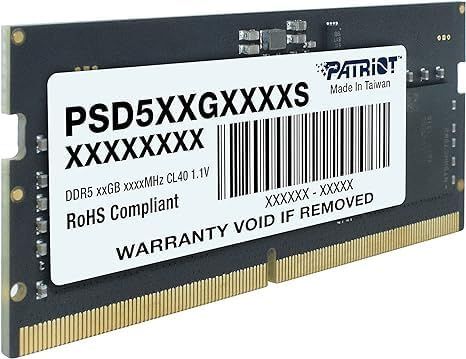Patriot 32GB DDR5 5600MHz Kit(2x8GB) SODIMM Signature Black