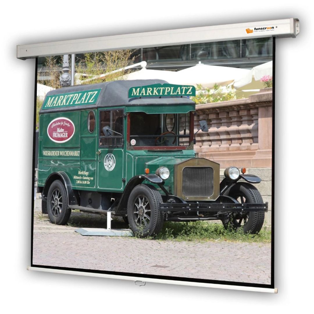 Funscreen Matt White Rollo 180x141 cm Format 4:3 fehér acél tok