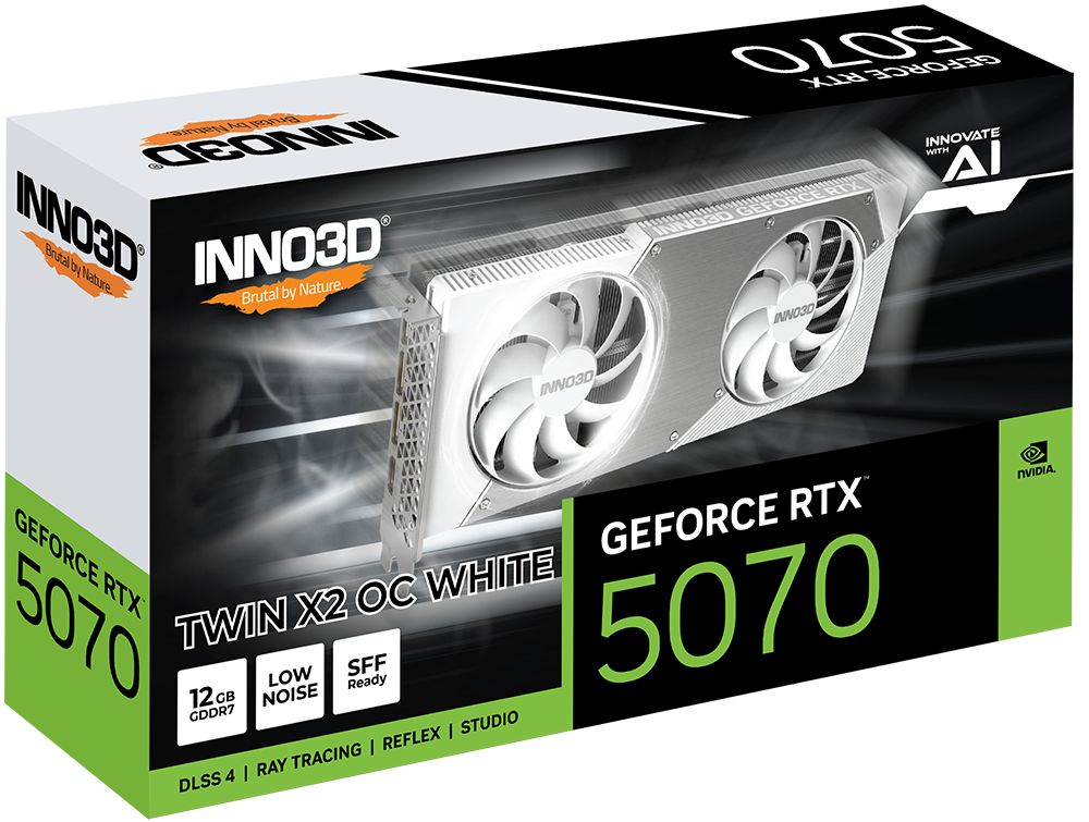 Inno3D GeForce RTX5070 12GB GDDR7 Twin X2 OC White