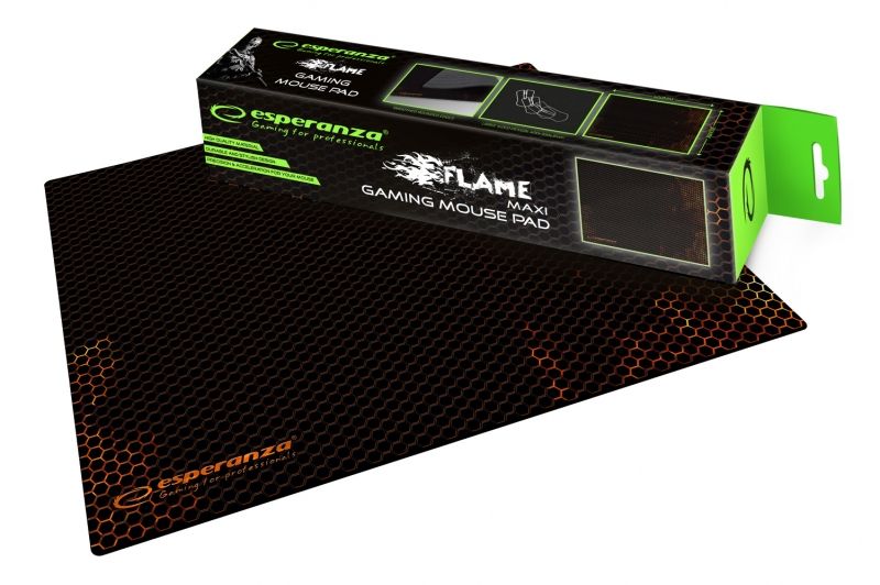 Esperanza Flame Maxi Gaming Egérpad Black
