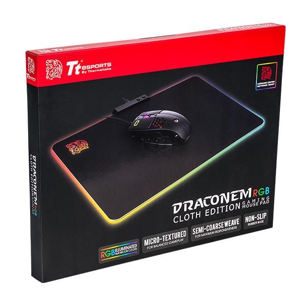 Thermaltake TT eSports Draconem RGB Cloth Edition Gaming Egérpad Black