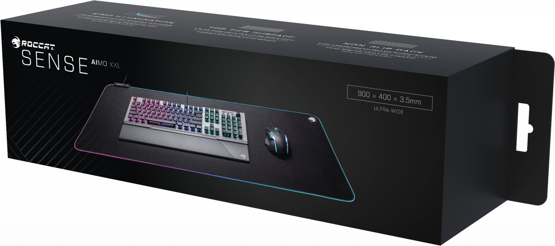 Roccat Sense AIMO XXL Egérpad Black