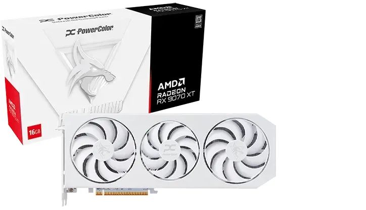 PowerColor RX9070 XT 16GB DDR6 Hellhound Spectral White
