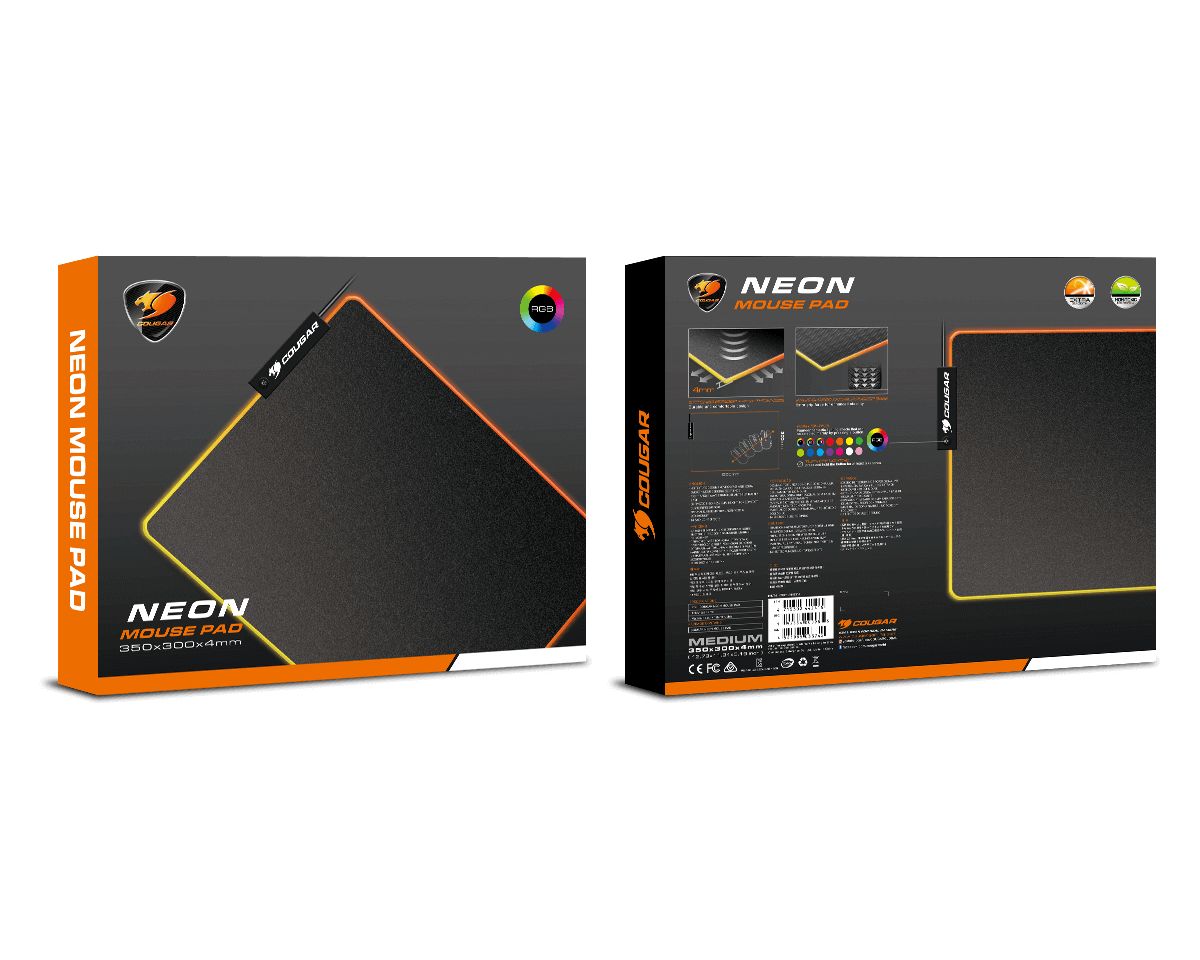 Cougar Neon RGB Gaming Egérpad Black