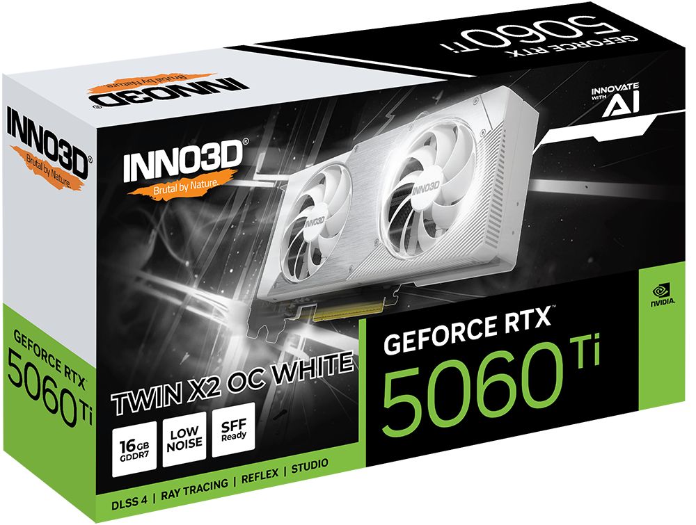 Inno3D GeForce RTX5060 Ti 16GB DDR7 Twin X2 OC White