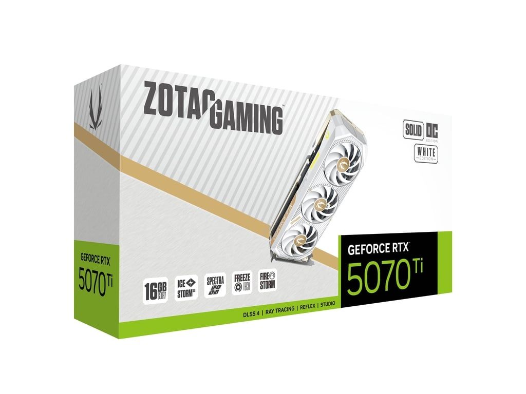 Zotac GeForce RTX5070 TI 16GB GDDR7 Solid Core OC White Edition