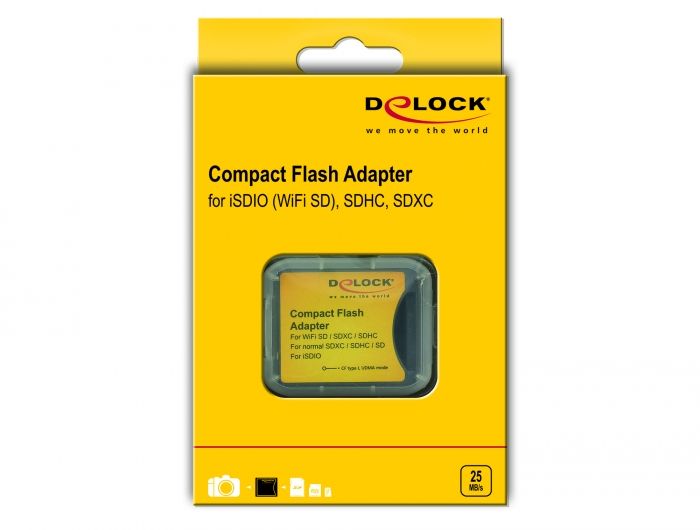 DeLock Compact Flash Adapter for iSDIO (WiFi SD) SDHC SDXC Memory Cards