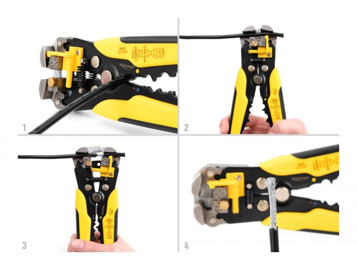 DeLock Multi-function Tool for Crimping and Stripping of Coaxial Cable AWG 10 - 24