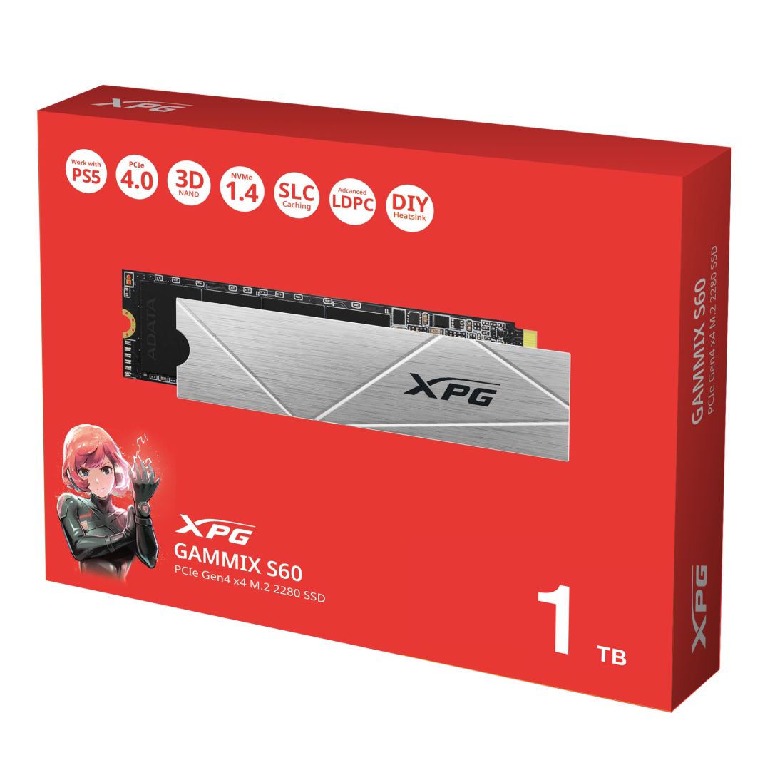 A-Data 1TB M.2 2280 NVMe Gammix S60 XPG Series