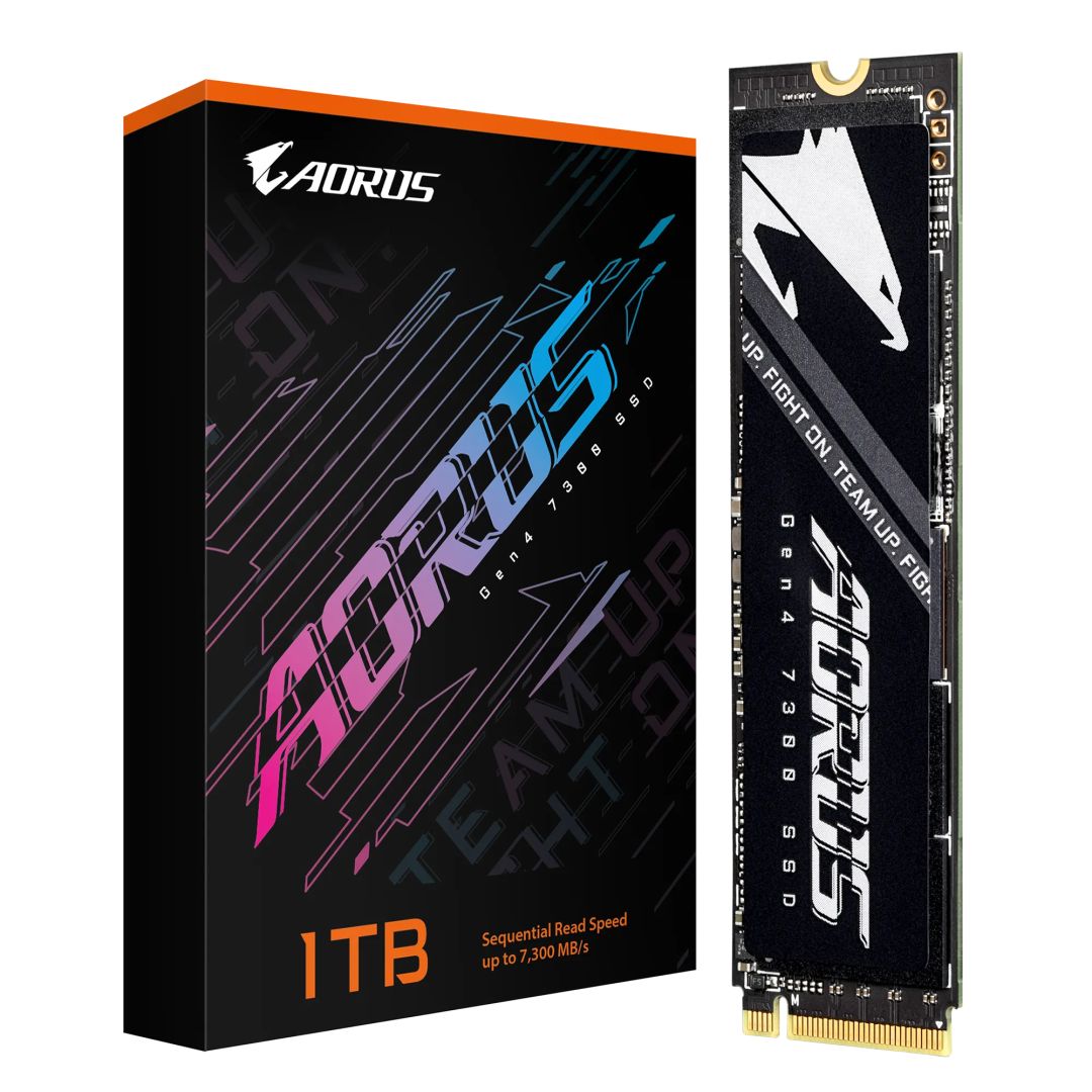 Gigabyte 1TB M.2 2280 NVMe Aorus Gen4 7300 without heat spreader