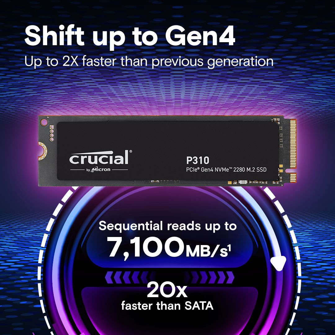 Crucial 4TB M.2 2280 NVMe P310