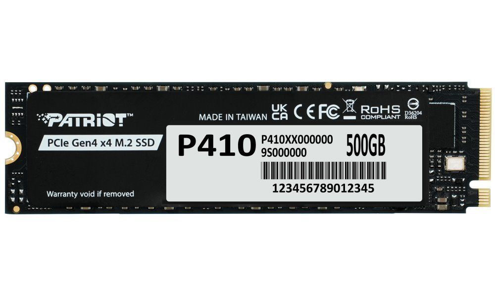 Patriot 500GB M.2 2280 NVMe P410 Black