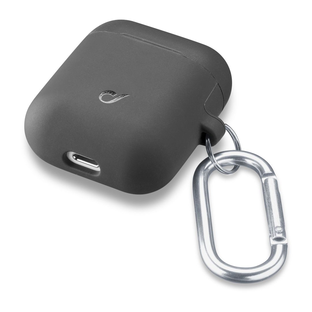 Cellularline Protective cover with carabiner Cellularline Bounce for Apple AirPods 1, 2, black