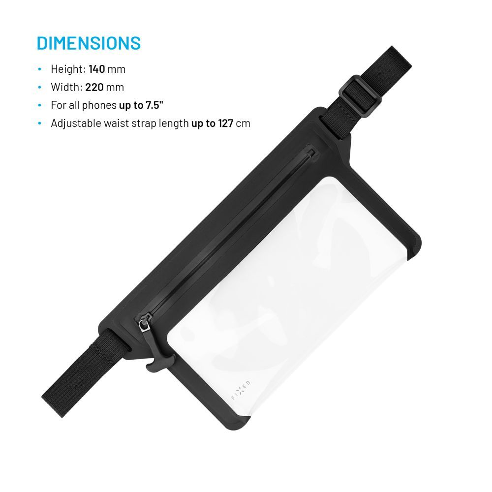 FIXED vízálló övtáska, fekete