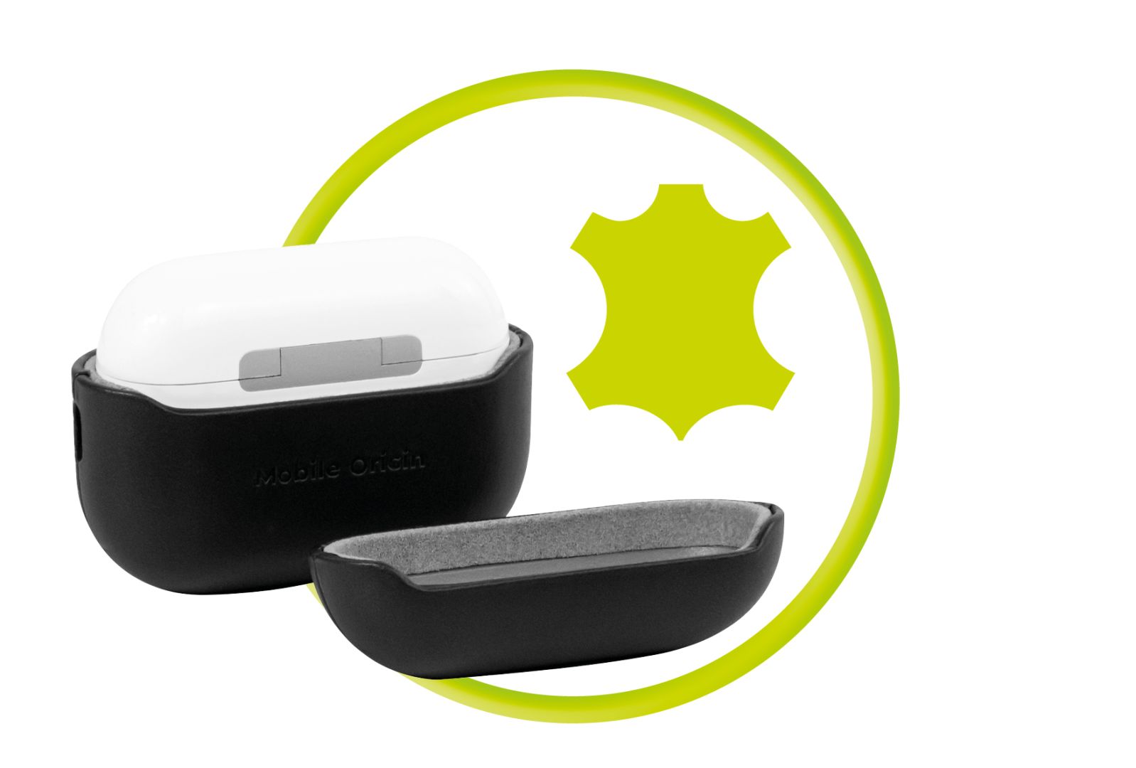 Mobile Origin AirPods Pro 2 Leather Case Black