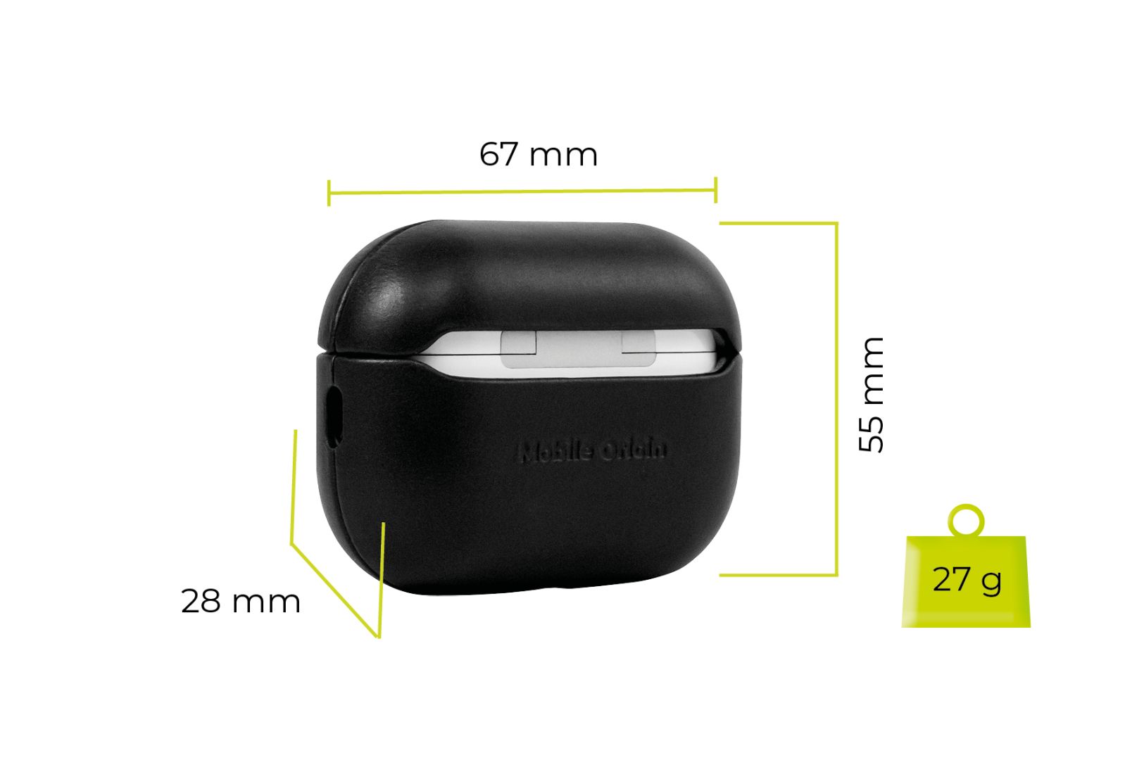 Mobile Origin AirPods Pro 2 Leather Case Black