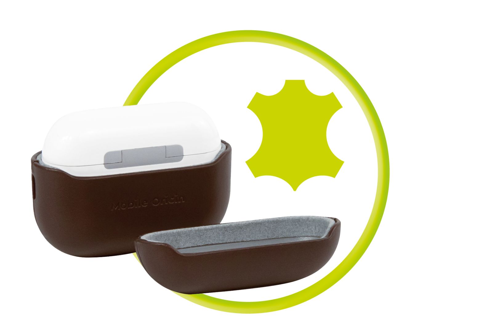 Mobile Origin AirPods Pro 2 Leather Case Brown