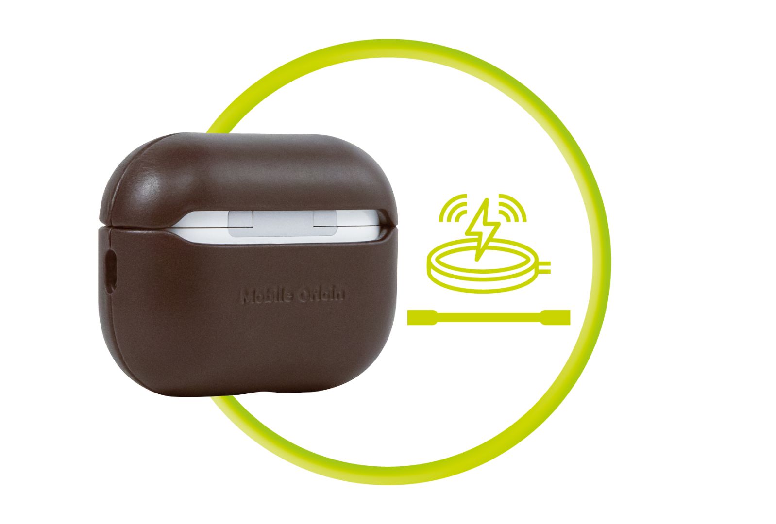 Mobile Origin AirPods Pro 2 Leather Case Brown