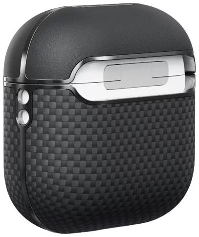 Pitaka Aramid Fiber Magnetic Case for AirPods 4 Black/Grey